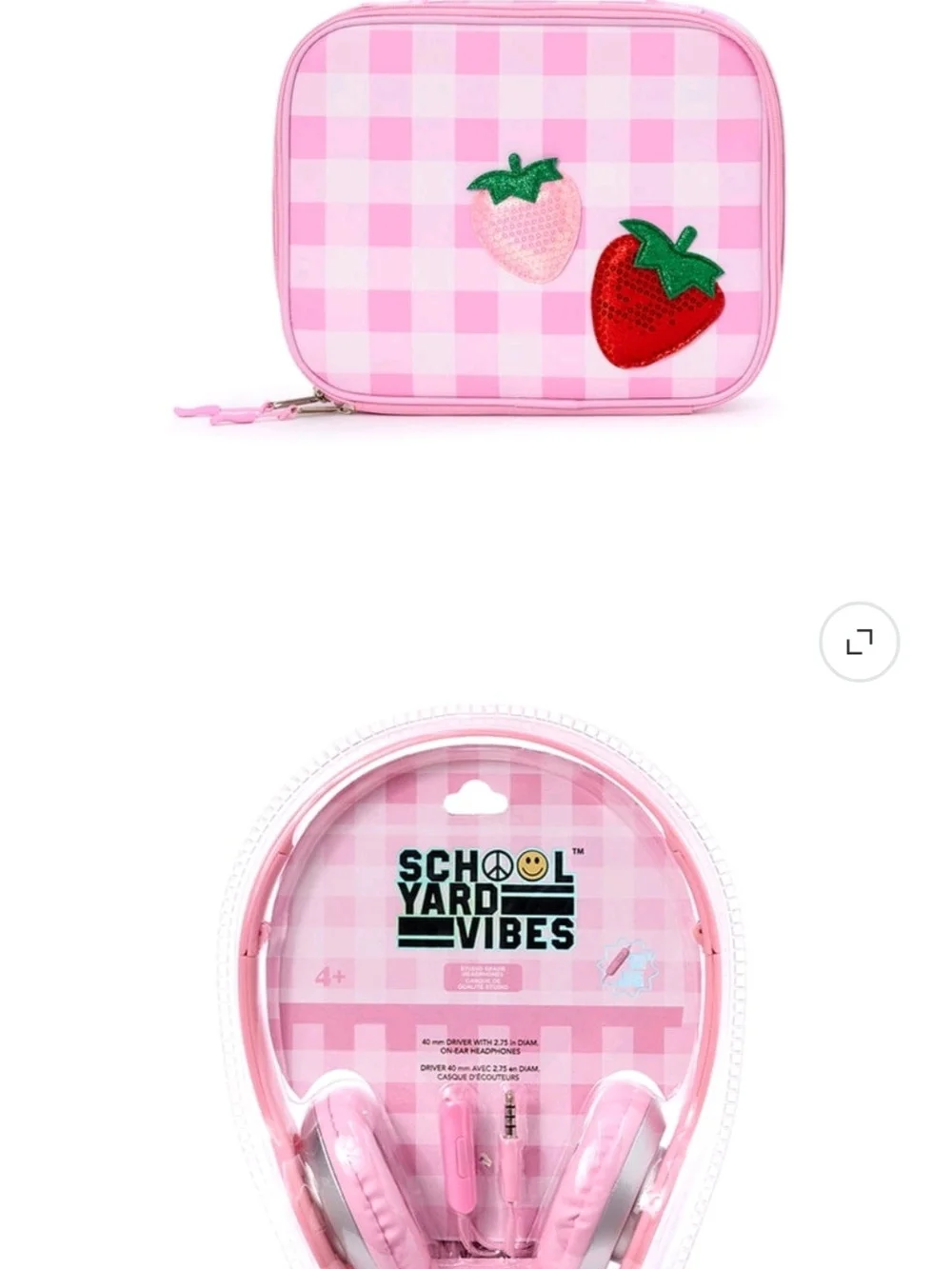 Pink Strawberry Patch Kids Backpack - Unbranded